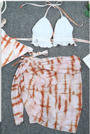 Women's Sexy Print Lace-Up Three-Piece Bikini Set