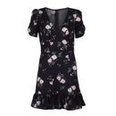 Women Mini Boho Floral Dress