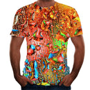 3D digital round neck short sleeve T-shirt