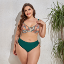 Sexy Split Large Size Printing Women's Swimwear