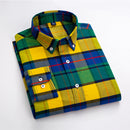 Men's All-match Cotton Plaid Long-sleeved Shirt