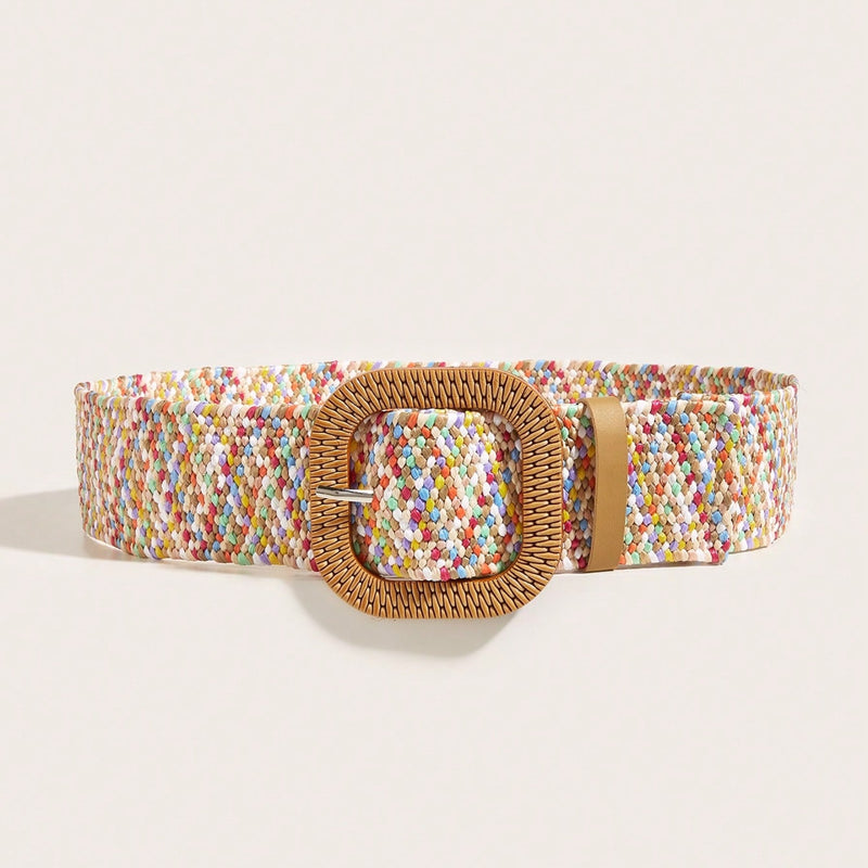 Contrast Square Buckle Belt