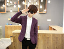 Spring and Autumn Men's Casual Men's Slim Fit Small Suit Fashion England Large Size Youth Jacket Tide Solid Color