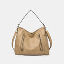 Textured PU Leather Tote Bag