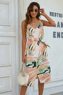 Spaghetti Strap Asymmetric Hem Dress