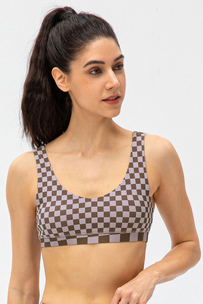 Checkered Sports Bra