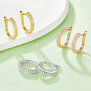 Moissanite 925 Sterling Silver Huggie Earrings