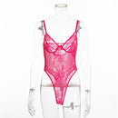 Cryptographic lace bodysuit For women backless