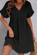 V-Neck Short Sleeve Dress