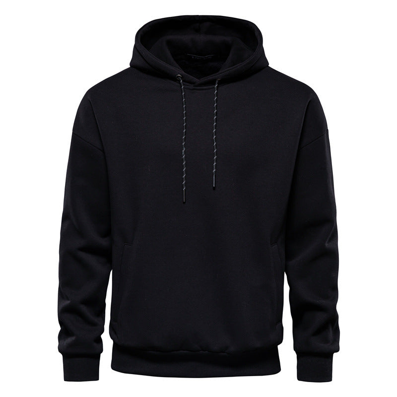 New Cotton Sweater Solid Color Sports Hoodie Thickened