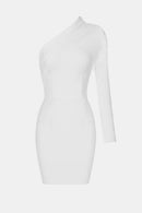 Asymmetrical Neck One-Shoulder Bodycon Dress