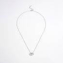 925 Sterling Silver Inlaid Zircon Heart Necklace