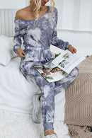 Tie-Dye Belt Jumpsuit