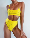 Women's Print Cami Top & Triangle Bikini Set