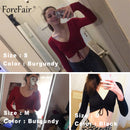 V Neck Long Sleeve Women Ruched Lace Up Casual Tee Shirt