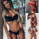 Women's Bikini Set Two-Pieces Ruffles Push Up Padded Bra