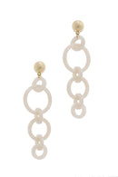 Multi Resin Round Chain Fashion Earring