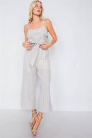 Spaghetti Strap Striped Jumpsuit