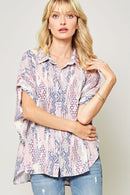 Ornately Patterned Woven Top