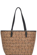 Chic Trendy Cork Textured Fashion Pattern Shopper Bag