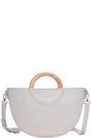 Stylish Semi Circle Modern Satchel With Long Strap