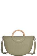 Stylish Semi Circle Modern Satchel With Long Strap