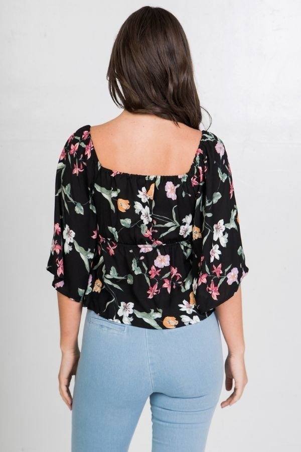 Floral Print Crop Top