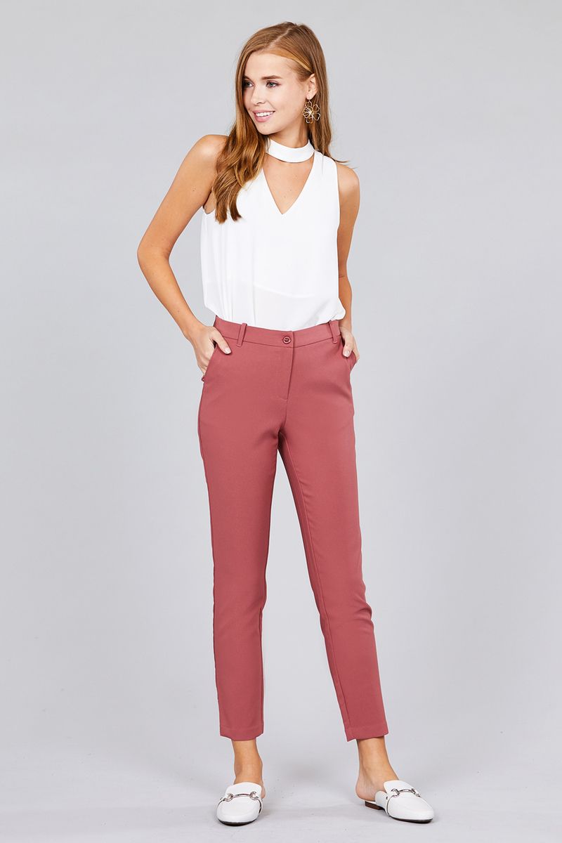 Seam Side Pocket Classic Long Pants