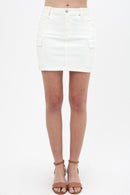 Cargo Cotton Span Mini Skirt