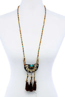 Fashion Sea Shell And Beaded Long India Necklace