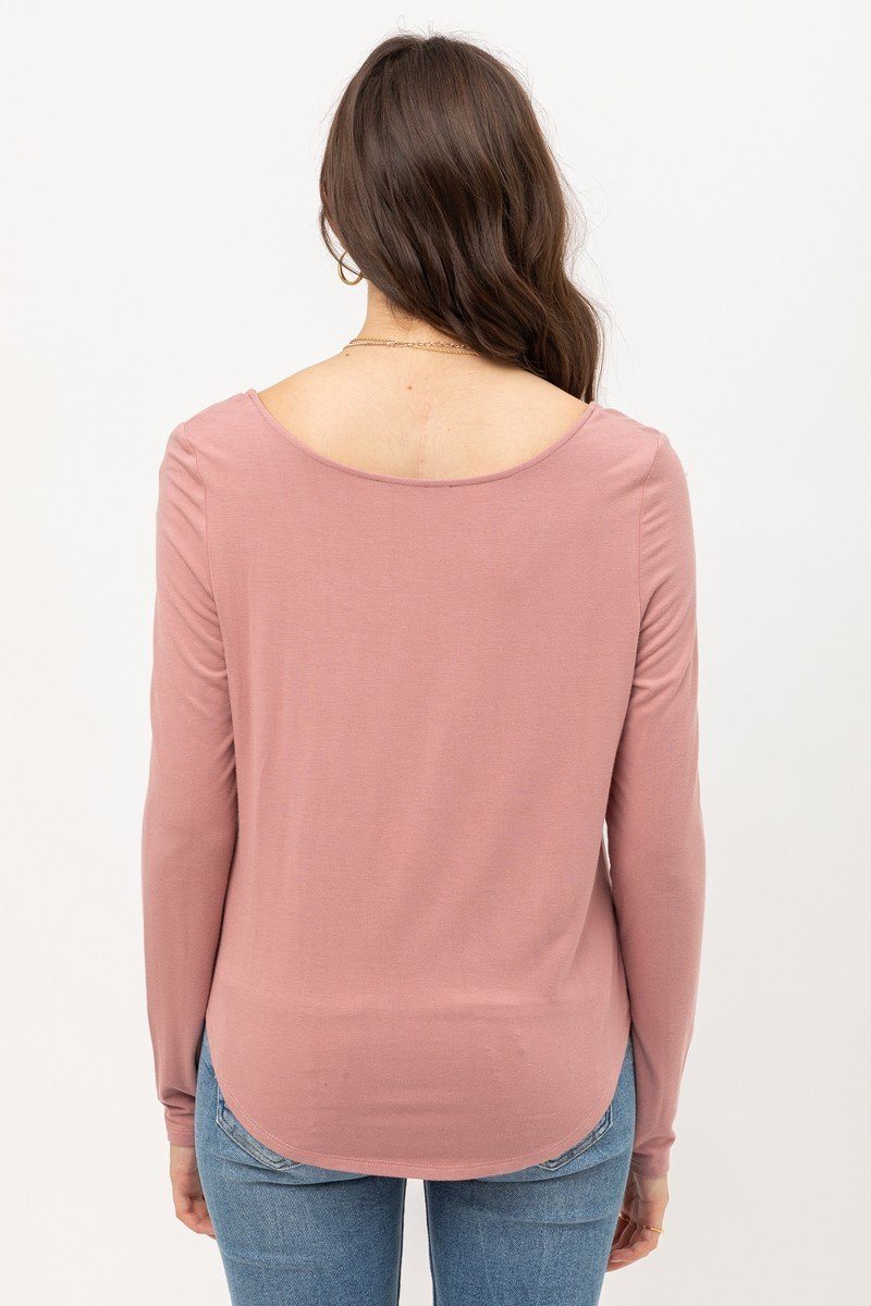 Rayon Span Jersey Front Twisted Top