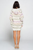 Terry Brushed Print Sweater Dress
