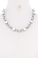 Rhinestone Cuban Link Necklace
