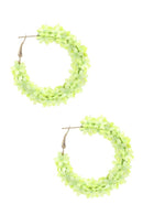 Flower Sequin Hoop Earring