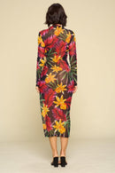 Flower Print Slit Dress