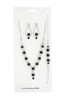 Elegant Rhinestone Bracelet Necklace Set