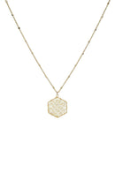 Fashion Pearl Wraps Hexagon Pendant Necklace