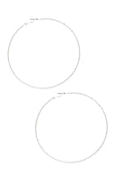 Lined Metal Hoop Earring