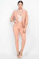 3/4 Sleeves Blazer & Capri Pants Set