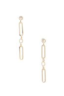 Oval Link Metal Dangle Earring