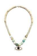 Evil Eye Lash Bead Necklace