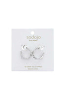 Sodajo Organic Shape 18k Gold Dipped Earring