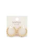 Croissant Open Circle Earring