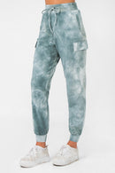 A Tie Dye Cargo Jogger Pant