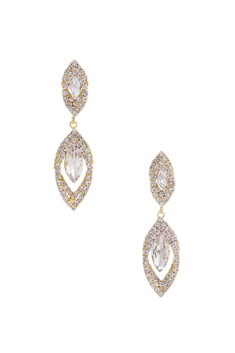 Double Marquise Rhinestone Dangle Earring