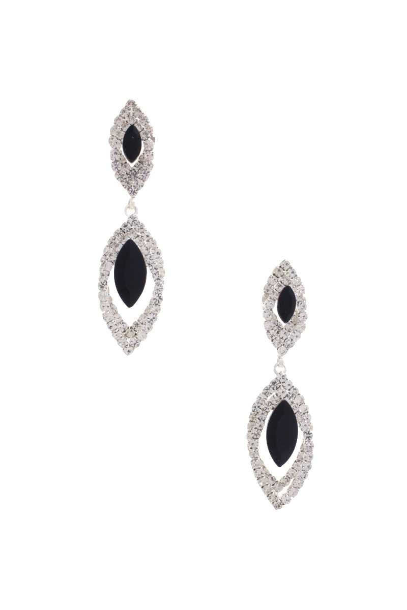 Double Marquise Rhinestone Dangle Earring