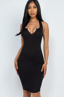 Split Neck Tank Mini Dress