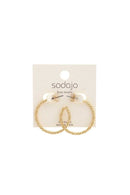 Sodajo Twisted Open Circle Earring