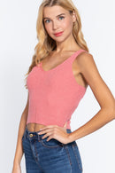 Sleeveless V-neck Sweater Top