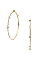 Rhinestone 70mm 1line Earring